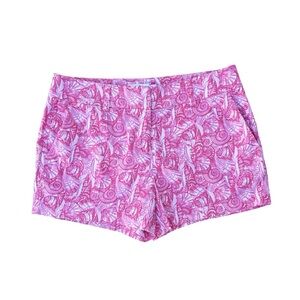 Shells All Over Cotton Pink Shorts 3.5 inch inseam